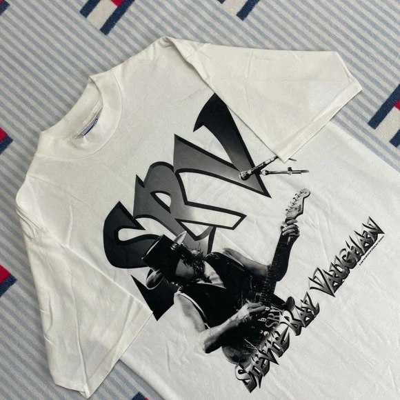 Vintage 1998 Stevie Ray Vaughan SRV Guitar short sleeve tee shirt - Picture 4 of 9